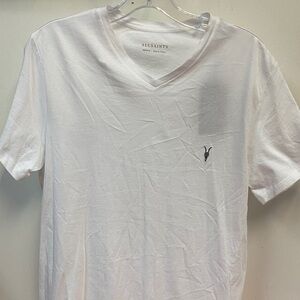 All Saints Classic White V-Neck Tee